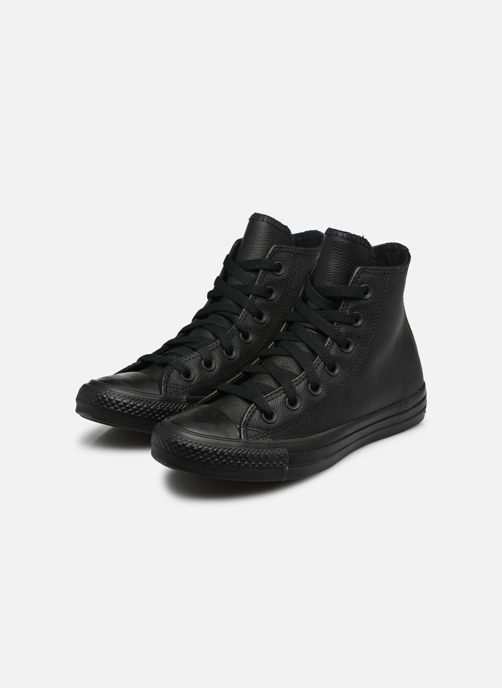 converse leather black mono