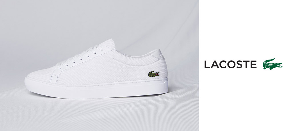 claquette lacoste homme blanche