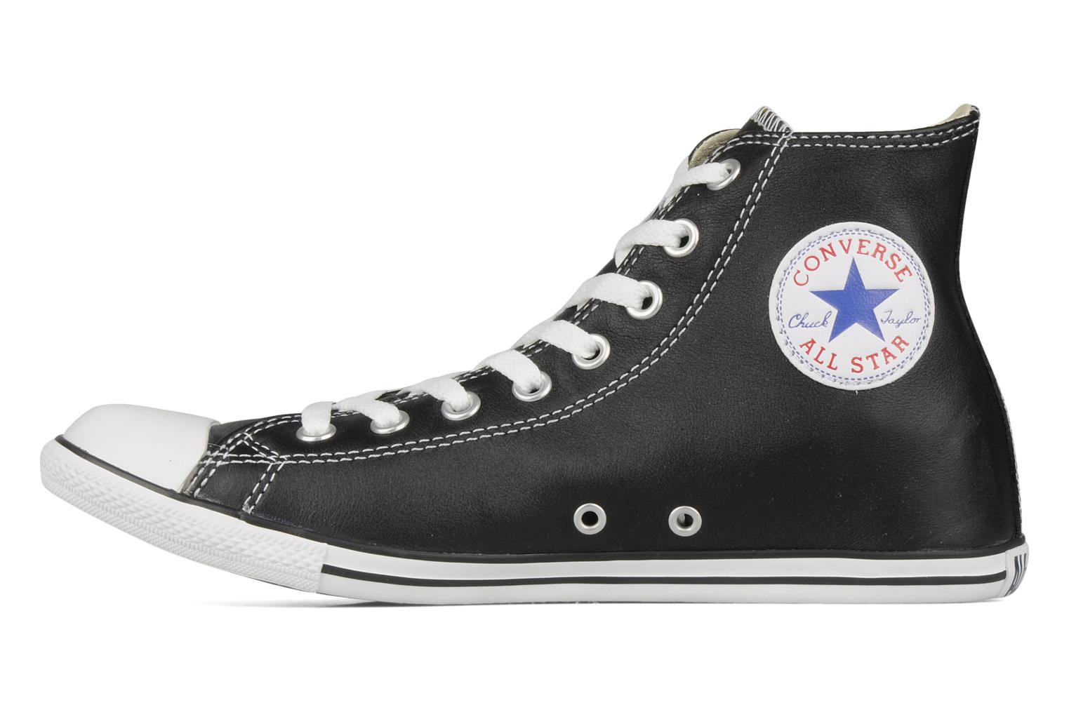 Converse Chuck taylor all star slim leather hi m Trainers in Black at ...